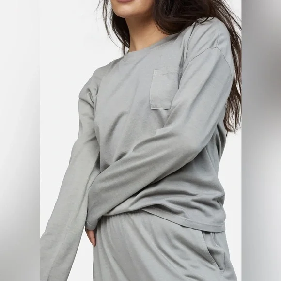 MATE the label | Tencel Long Sleeve Sleep Tee - Picture 1 of 8